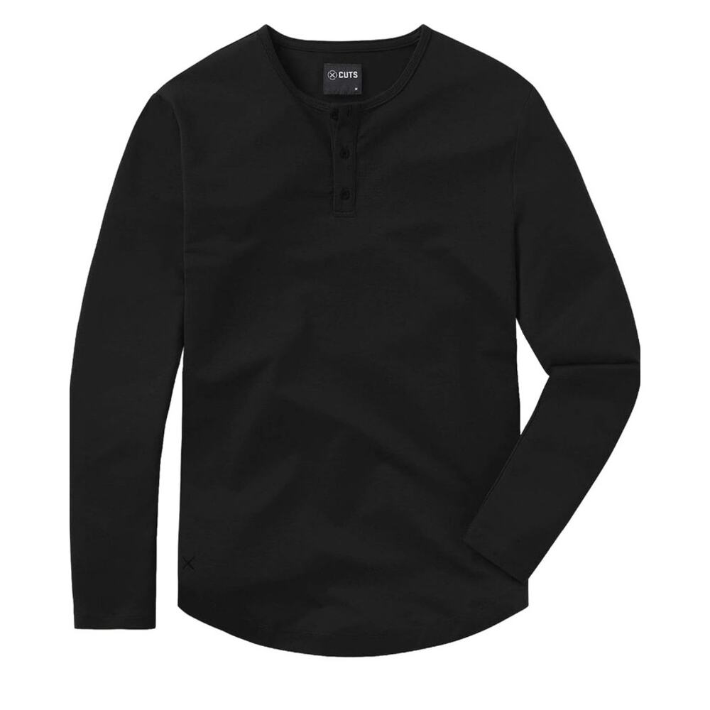 NWOT Cuts Elongated Long Sleeve Black Medium Pyca Pro Shirt